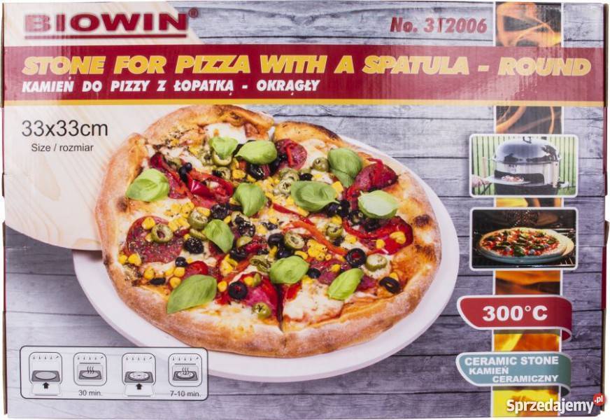 Kamień do pizzy z łopatką okrągły 33 Biowin Warszawa sprzedam
