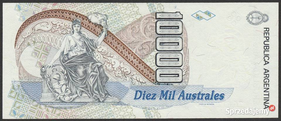Argentyna 10000 australes 198991 stan bankowy Łódź