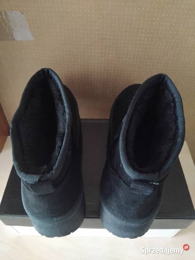 Buty damskie śniegowce zamszowe EV503 czarny Obuwie mazowieckie Pruszków