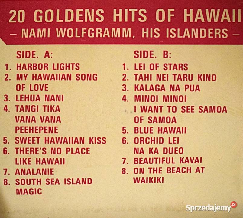20 Golden Hits of Hawaii kaseta stan kaseta Chełmno