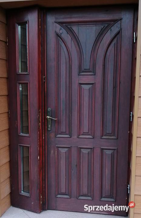 Drzwi zewnętrzne drewniane podkarpackie Łańcut
