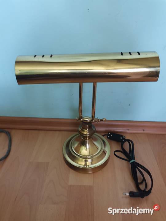 Stara gabinetowa lampa mosiężna z lat 50 tych Kraków