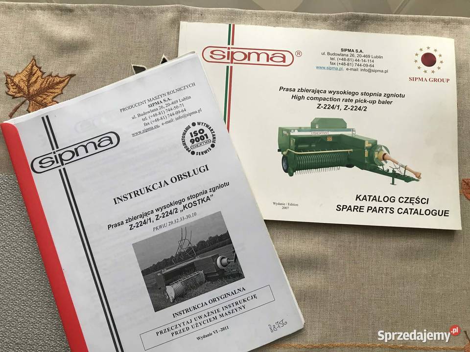 Prasa kostkująca Sipma Z2242 2011r Czerwonka-Gozdów