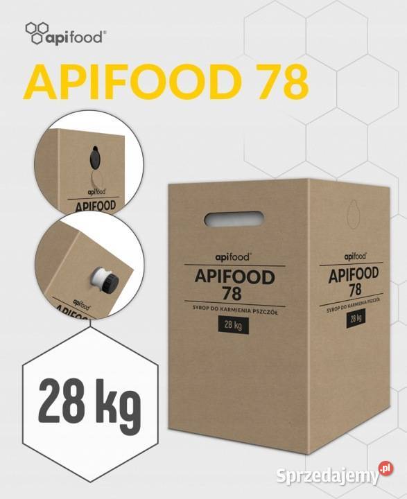 Pokarm pszczół SYROP APIFOOD 78 karton 28 Świeży Rolnictwo podkarpackie