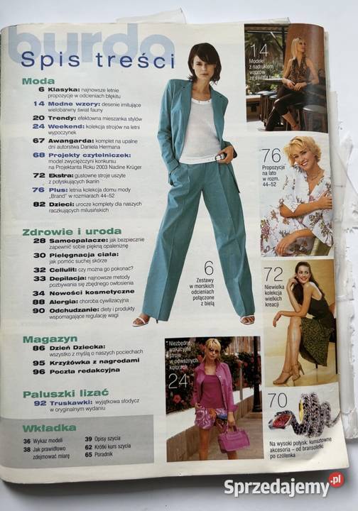 Magazyn Burda 62004 Moda Vintage Wykroje Retro Warszawa sprzedam