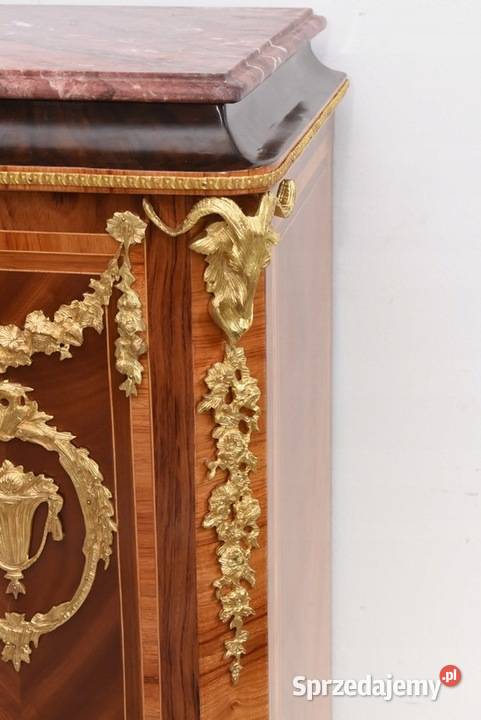 Piękna Komoda Empire Drewno Mosiądz Szafa Kraków