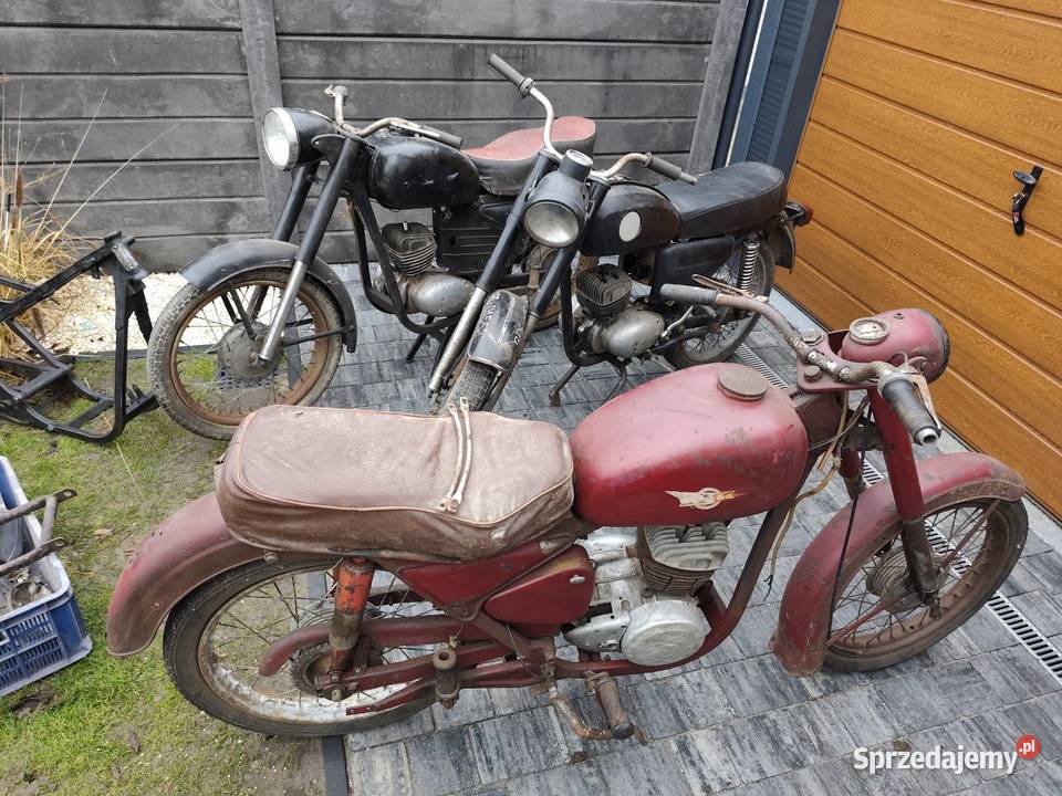 Zestaw 3 wsk 125 b1 B3 z2 ramy plus części 222222km wielkopolskie Nekla