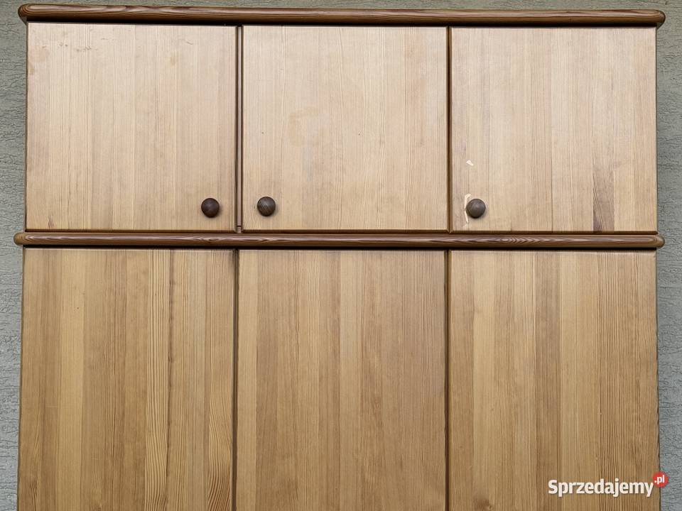 Szafa drewniana 3 drzwiowa z nadstawką Szafy i garderoby Garwolin