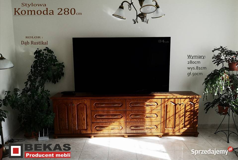 Śliczna Stylowa Komoda 160 Orzech Włoski 160cm Łomża