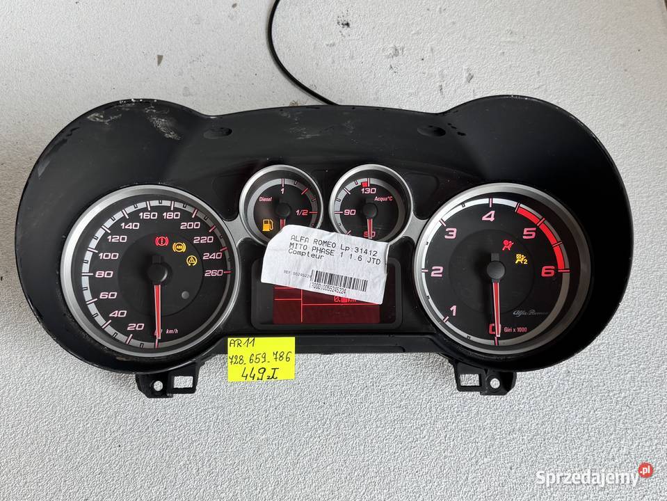 LICZNIK ZEGARY ALFA ROMEO MITO 50508532