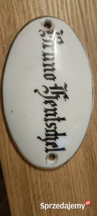 Szyld ceramiczny Porcelana i szkło Nowa Sól