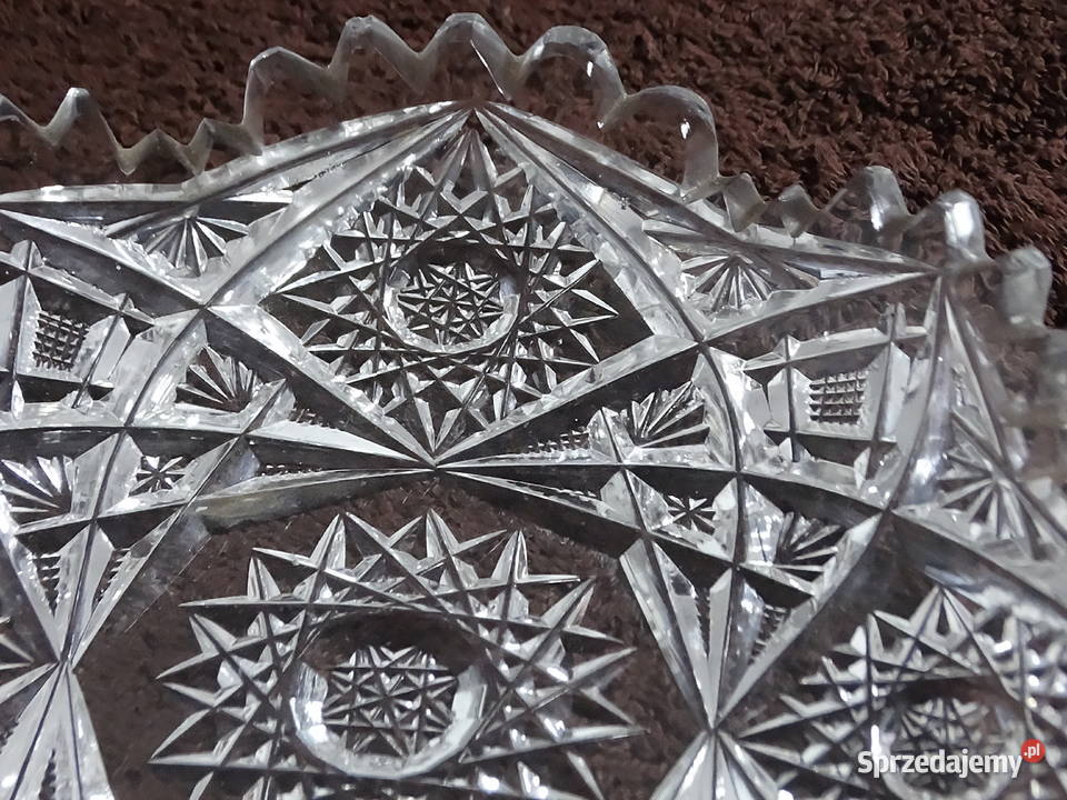 Piękny talerzykmisa z rżniętego kryształu bogaty Biłgoraj sprzedam