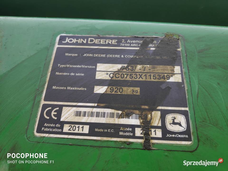 John deere 753 ładowacz czołowy 7810 7710 7700 Wikrowo sprzedam
