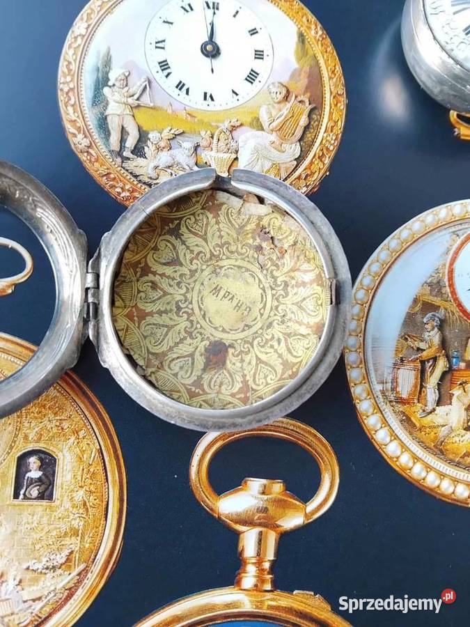 J Miller Srebrny zegarek kieszonkowy 1760 Męskie Wagowo