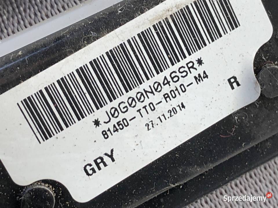 PAS BEZPIECZEŃSTWA PRAWY PRZÓD HONDA CIVIC IX