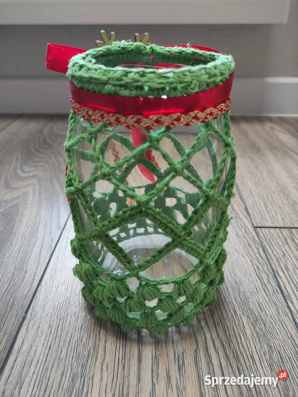 Handmade ozdobny ręcznie zdobiony słoiczek Dekoracje i ozdoby Wronki sprzedam