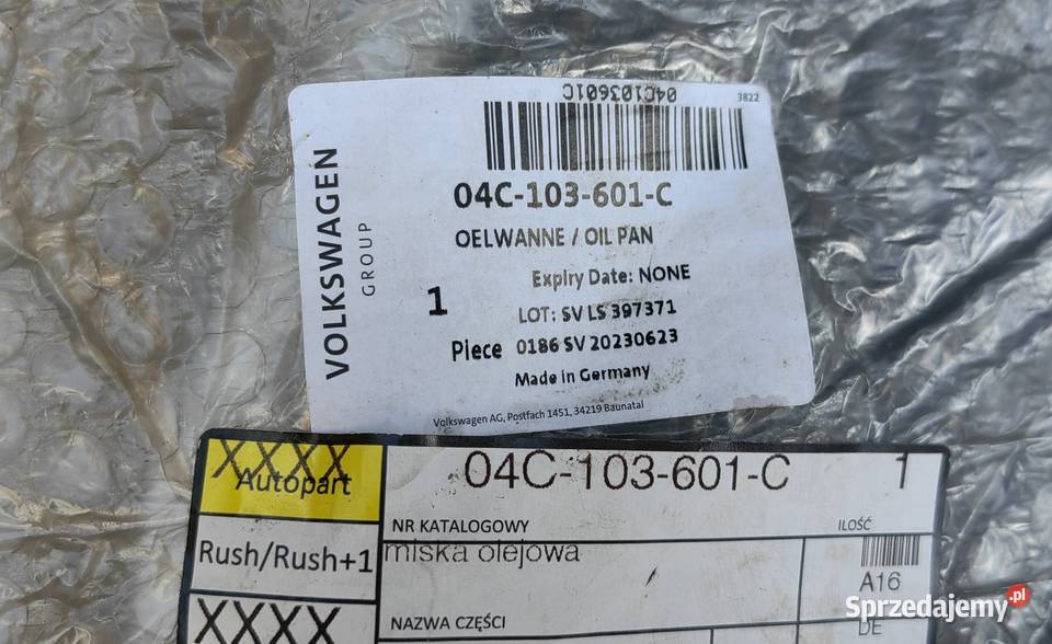 04C103601C VAG miska olejowa Rożnów