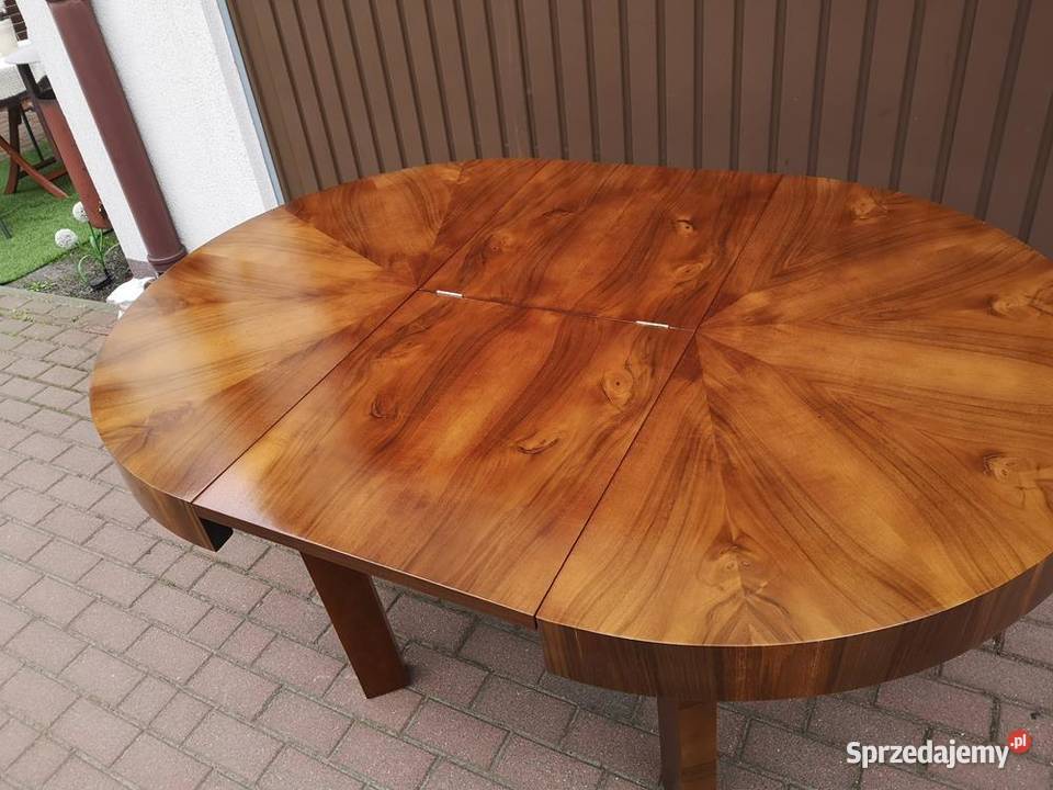 Stół ArtDeco Okrągły Orzech Beczka 110 Antyk Swarzędz