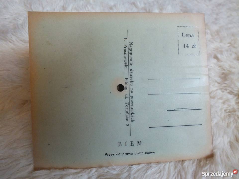 Pocztówka dźwiękowa FNeuman J Koppomaki Błękit i Żary