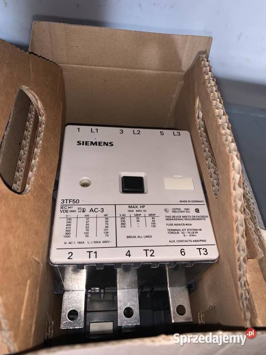 Siemens 3TF50 220AP0 Stycznik 230V 55kW