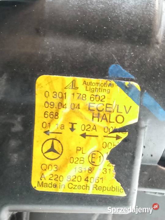 LAMPA PRZÓD PRAWA EU A2208204061 MercedesBenz sprzedam