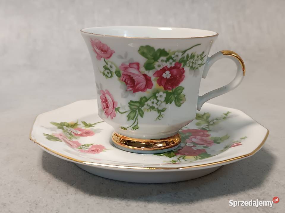 WINTERLING Duet Róże Filiżanka Duo Bavaria Porcelana i szkło Augustów