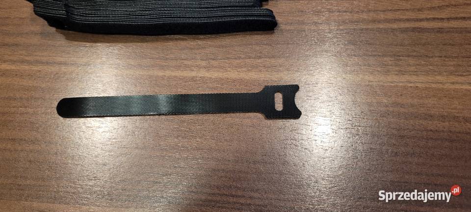 Opaska kablowa rzep czarna 150x12mm 50 Budownictwo i akcesoria