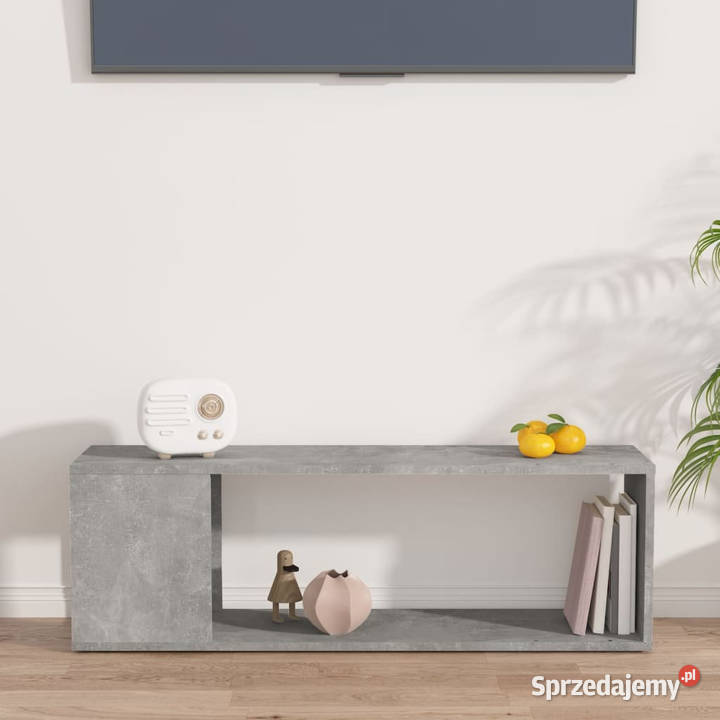 Szafka pod TV szarość betonu 100x24x32 WM809165