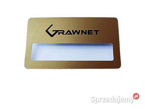 Identyfikator z okienkiem magnes 10 metalowy Chynów
