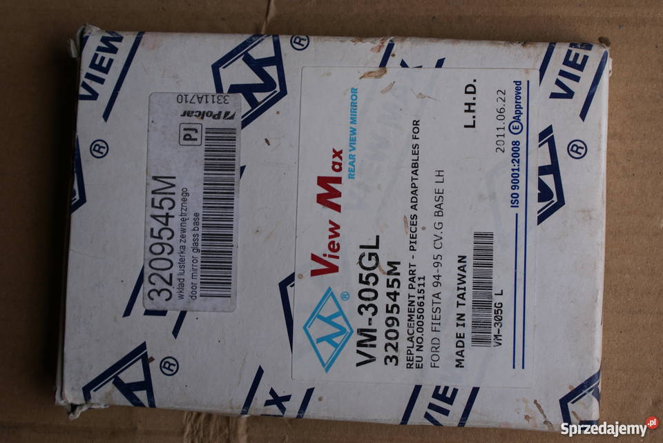 WKŁAD LUSTERKA FORD FIESTA 9495 R osobowe Pozostałe Białobrzegi