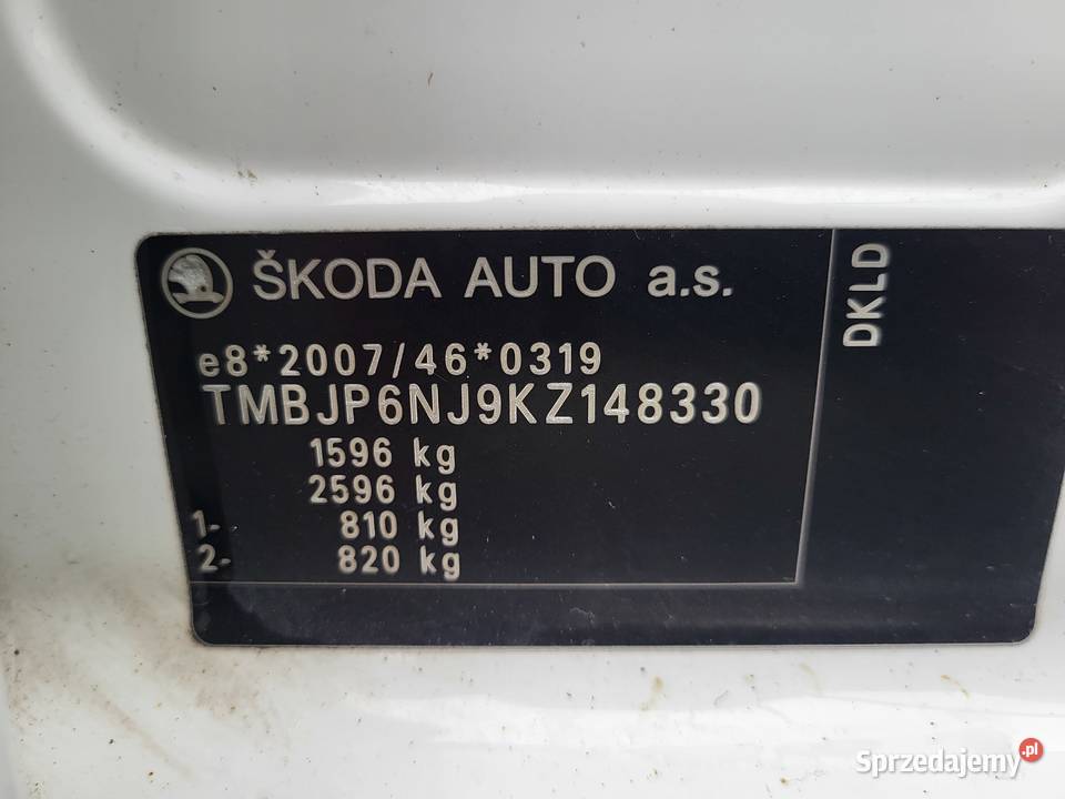 Ładna Fabia III 2019 r 10 TSI 95 nieuszkodzony Łomża