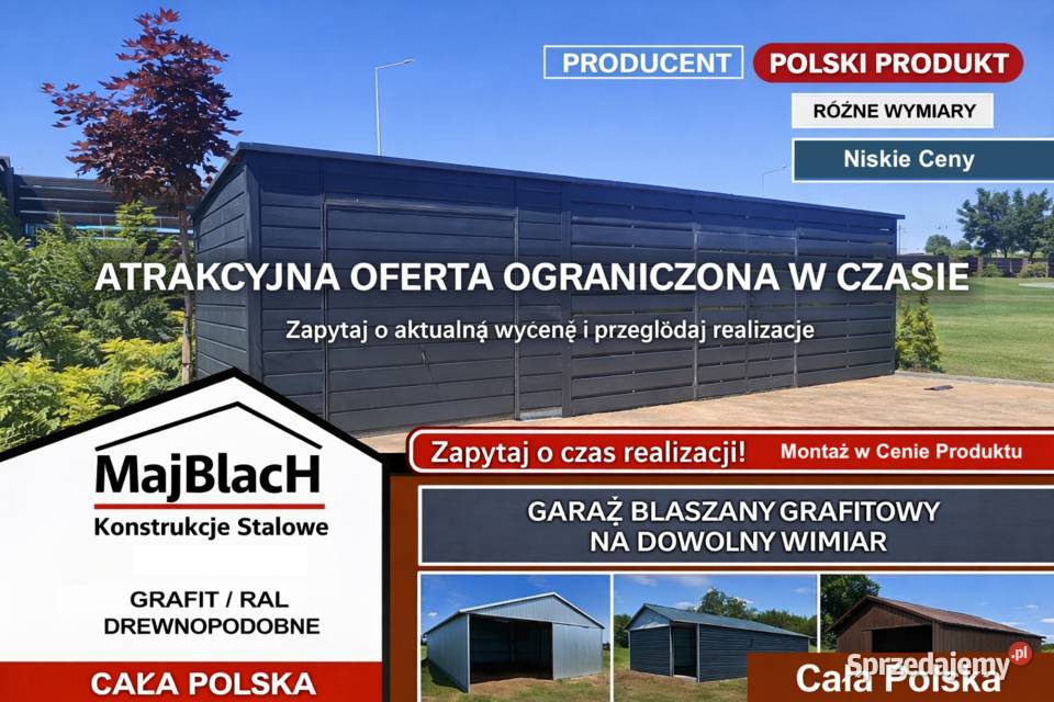 GRAFIT RAL Garaż Blaszany Altana Narzędziowa małopolskie Miechów