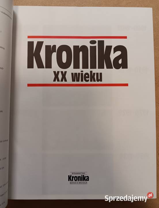 Marian B Michalik Kronika XX wieku wydanie 1991 Białystok sprzedam