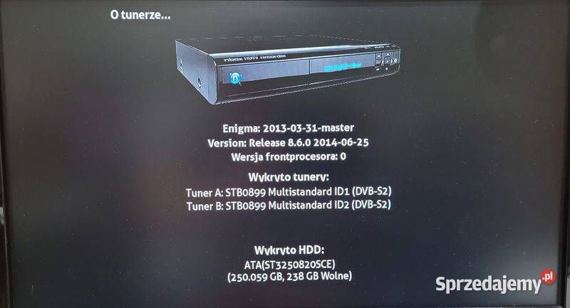 NBOX BSLA 250GB Enigma2 OpenPLi 86 OScam sprzedam
