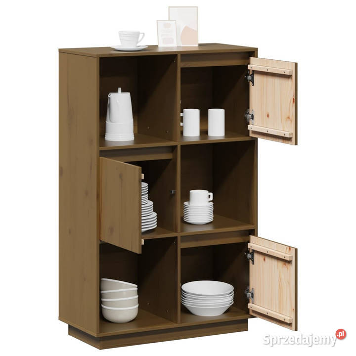 Szafka miodowy brąz 74x35x117 lite drewno Warszawa