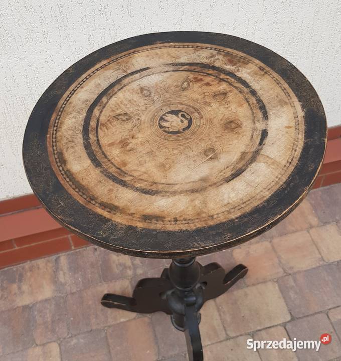 Stolik konsola eklektyczny malaowany koniec XIX warmińsko-mazurskie Orneta