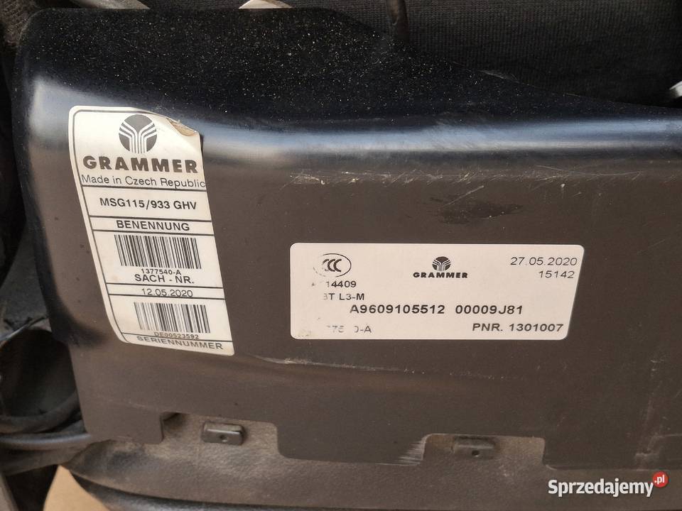 MERCEDES ACTROS MP4 FOTEL KIEROWCYWENTYLOWANY Bieleń