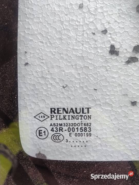 Szyba karoseryjna Renault Captur I lewy tył Rok produkcji 2013 Wolbrom sprzedam