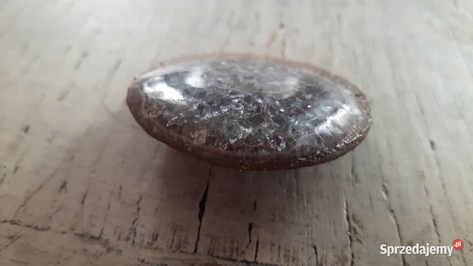 Broszka ceramiczna ręcznie wykonana ze szkłem mazowieckie Otwock
