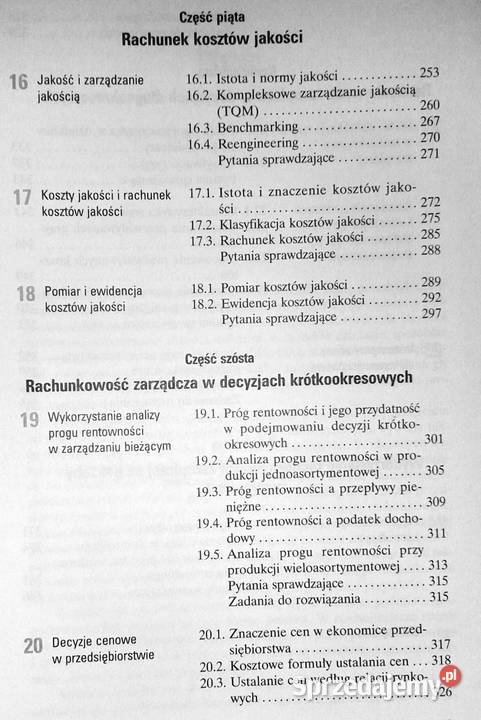 Rachunkowość zarządcza Wiktor Gabrusewicz Aldona lubelskie