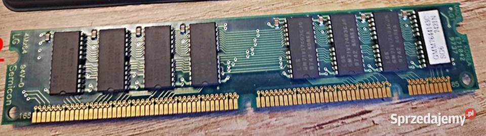 Pamięć pamięci RAM 256 MB 4M x 64 LG Semicon Pamięci Ostrów Wielkopolski sprzedam