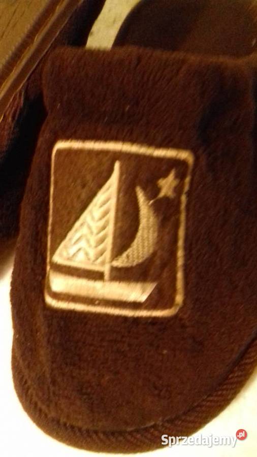kapcie welurowe unisex damskie r3637 brązowe Warszawa sprzedam