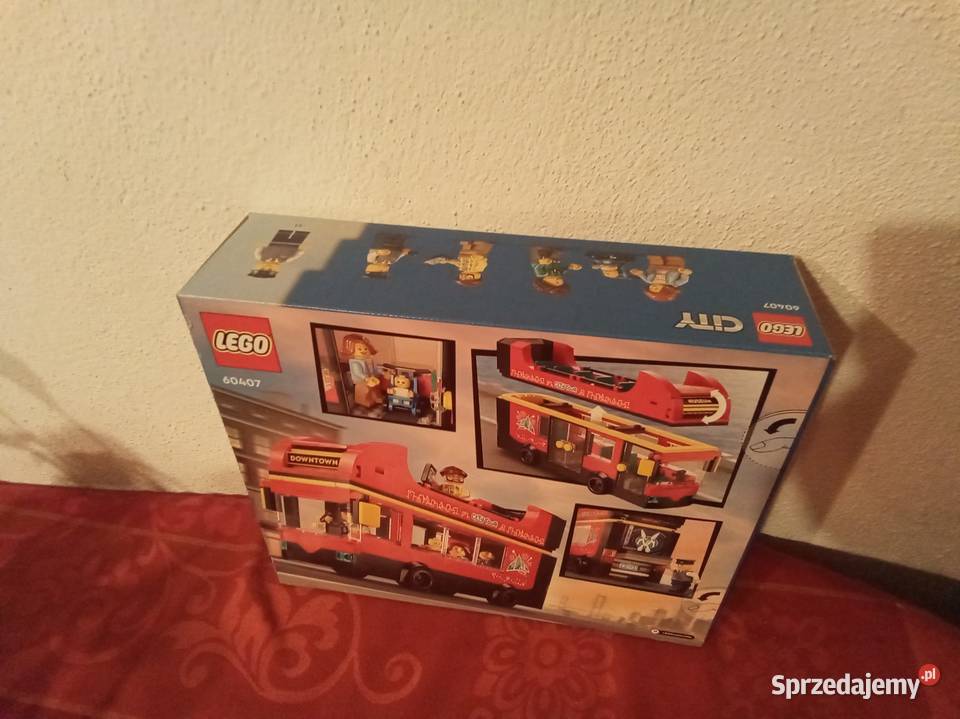 Lego 60407 czerwony piętrowy autokar mazowieckie Warszawa