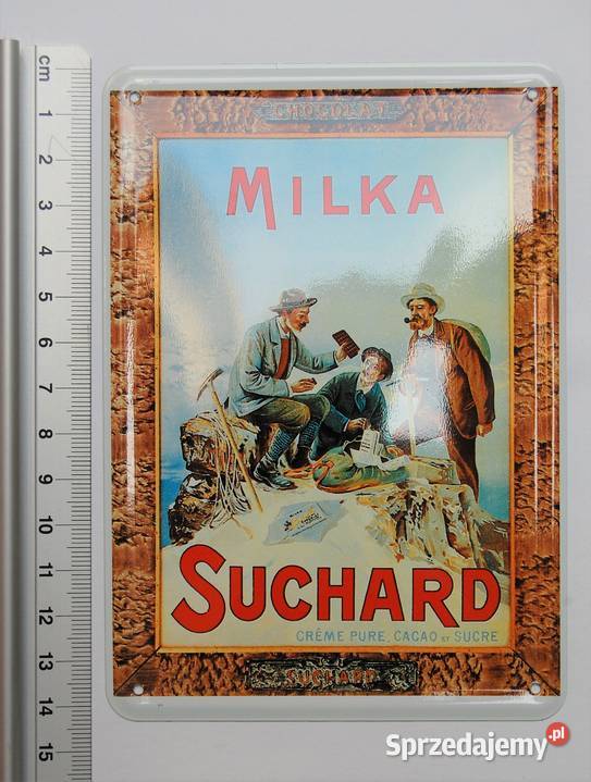 Szyld pocztówka Milka Suchard Embalit Szwajcaria Lublin