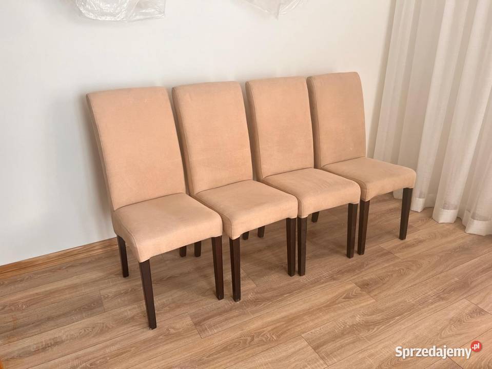 4 krzesła tapicerowane drewniane