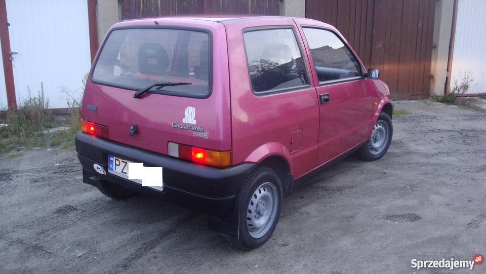 Fiat cinqucento 1998 maly przebieg nieuszkodzony Poznań sprzedam