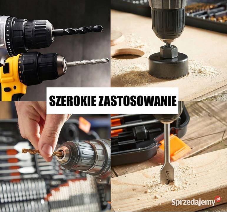 ZESTAW KOMPLET WIERTEŁ NASADEK BITÓW OTWORNIC Chmielnik