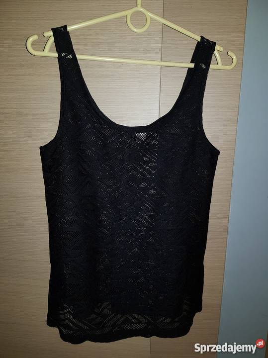 Koszulka top siatka koronka divided hm czarna S Warszawa