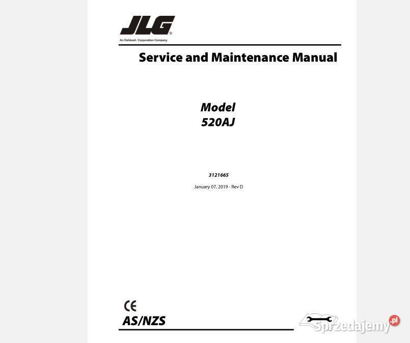 JLG 520AJ podnośnik instrukcja naprawy