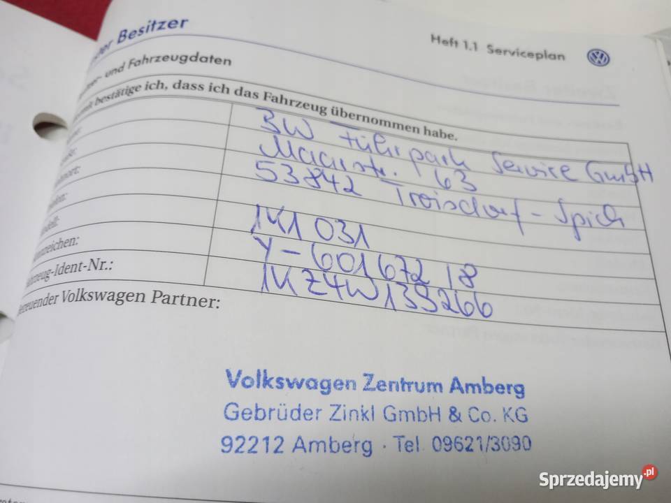 VOLKSWAGEN GOLF V 5 Instrukcja książka Gwar ETUI Łódź